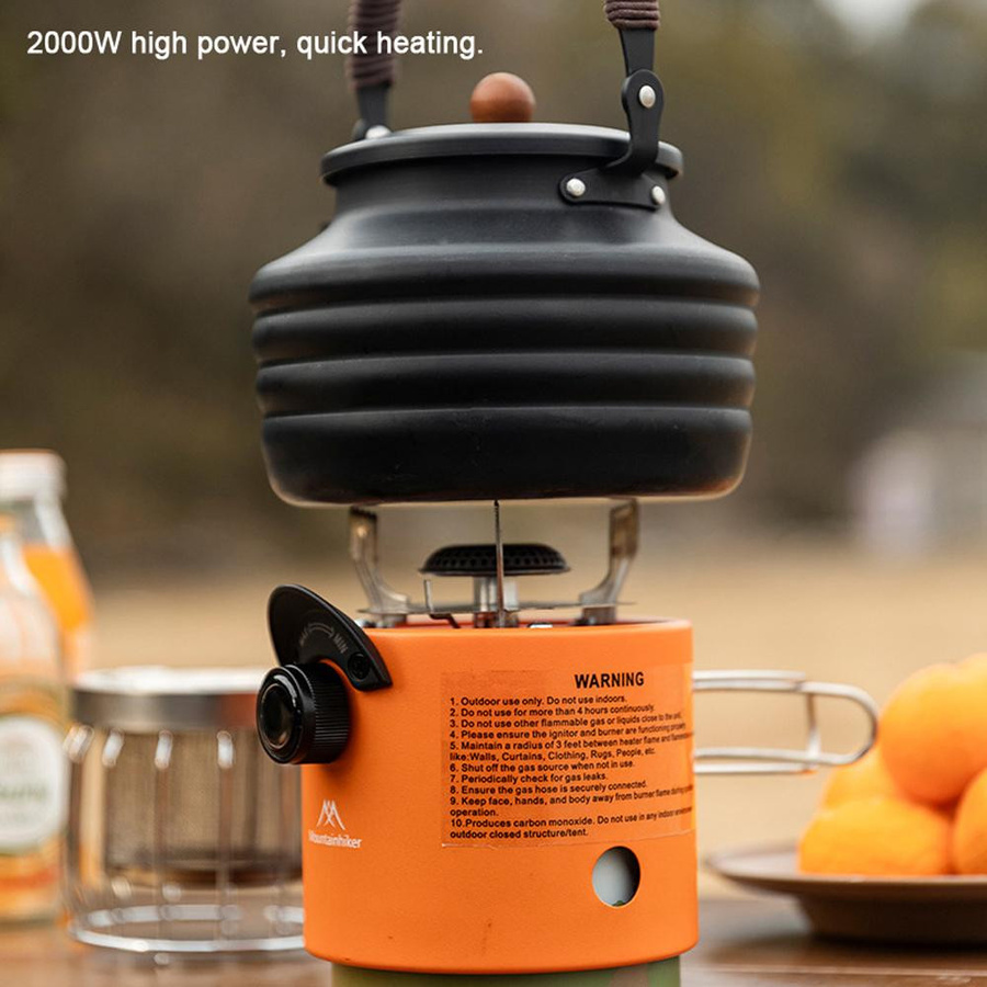 TOMTOP JMS Multifunktionaler Outdoor Camping Heizofen für Angeln und Wasserheizung, 2000W, Gas, Edelstahl, bunt - Bild 8