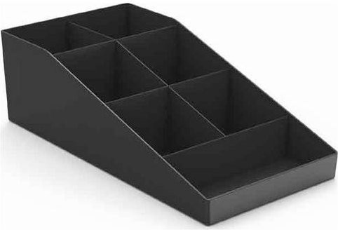 Deflecto DEFCOC7 Kaffee- und Tee-Station Organizer mit Fächern, Schwarz, Kunststoff - Bild 1