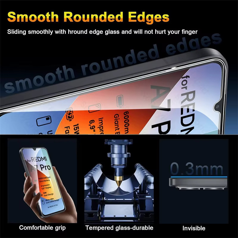 Xiaomi Redmi A7 Pro 4G Panzerglas Set mit 5 klaren Displayschutzfolien 9H Härtegrad Transparent - Bild 5