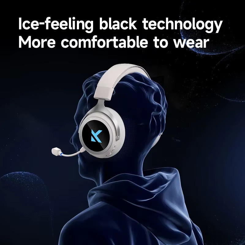MCHOSE X9 Kabelloses E-Sport-Headset mit Bluetooth, 2,4G und 7.1 Surround Sound sowie Geräuschunterdrückung in Schwarz oder Weiß - Bild 2