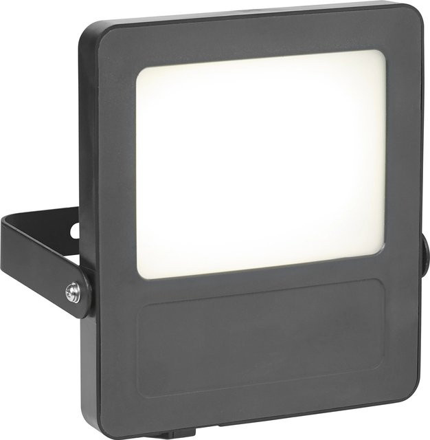LED-Strahler Flach im Industrial Look für Außenbereich und Garten, Schwarz oder Dunkelgrau, IP44, Neutralweiß - Bild 1