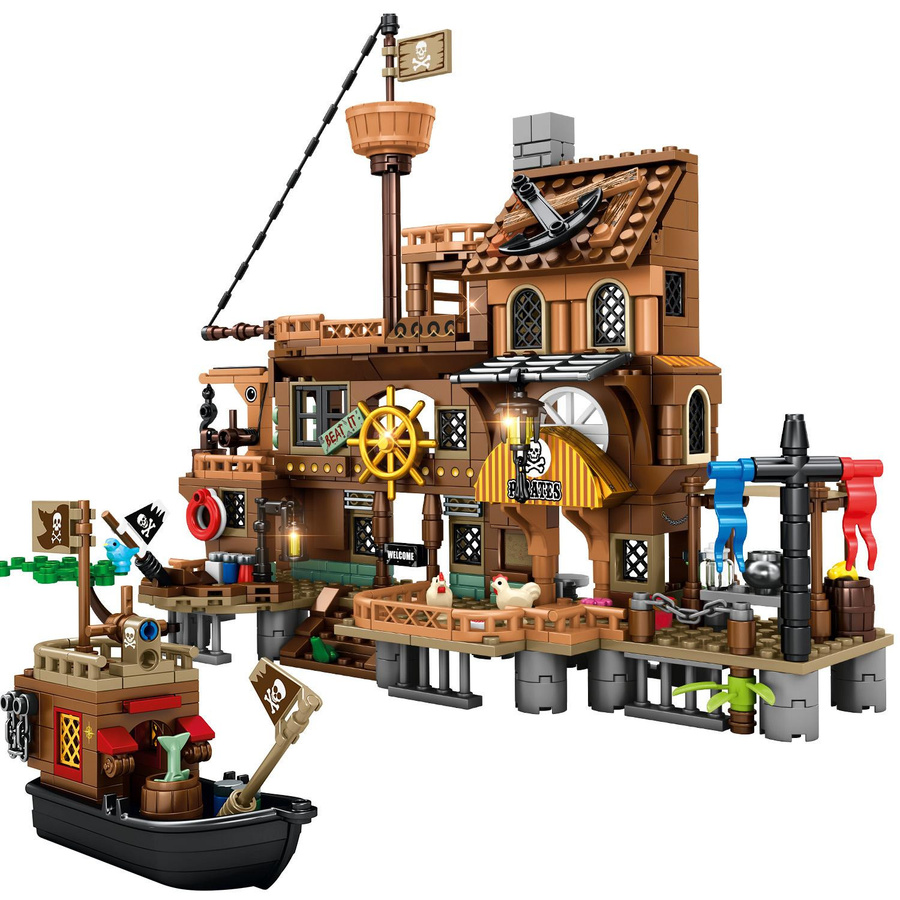 Linyi toy Pirat Schiff Bausteine Set Halloween - Bild 4