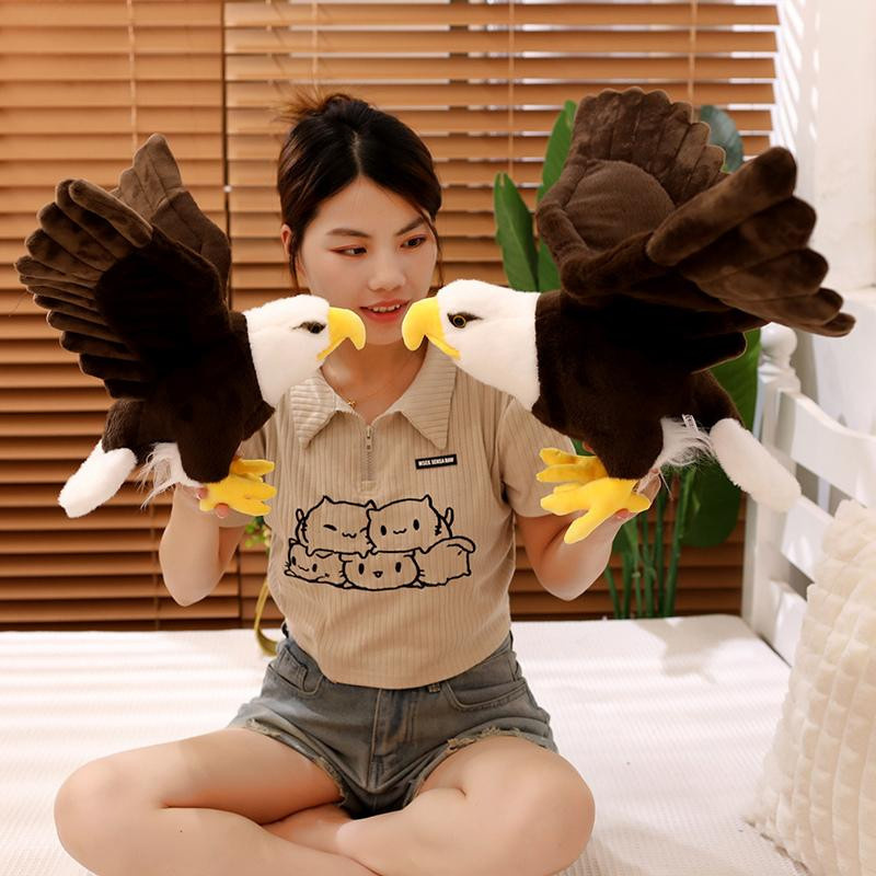 GDzaccly Weißkopfseeadler Plüschtier Weiß 60cm - Bild 2