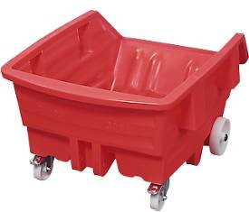 Asecos Kippwagen aus Polyethylen in Rot, B: 117,0 cm, T: 159,0 cm, H: 110,0 cm - Bild 1