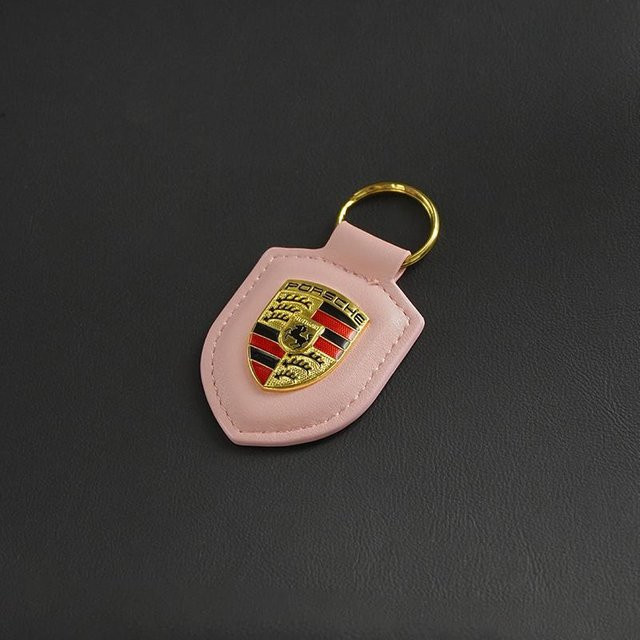 Porsche Schlüsselanhänger Leder, Metall, beige, Unisex - Bild 1