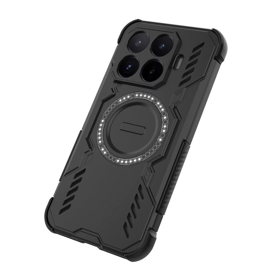 Sturzsichere Panzer-Schutzhülle mit Magnetverschluss und Wärmeableitung für Xiaomi 17T Pro 15T 15T Pro in Schwarz - Bild 3