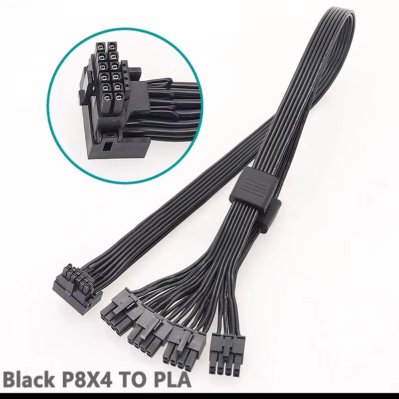 T.F.SKYWINDINTL 4x8Pin auf 16Pin Grafikkartenkabel PCI5.0 12VHPWR für RTX4080 RTX4090, 16AWG+18AWG, Vollmodulares Netzteilkabel in Schwarz oder Weiß - Bild 1