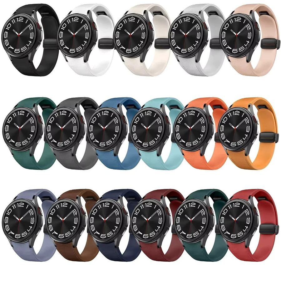 Geekthink Uhrenarmband Leder, Silikon, Schwarz, Unisex - Bild 4