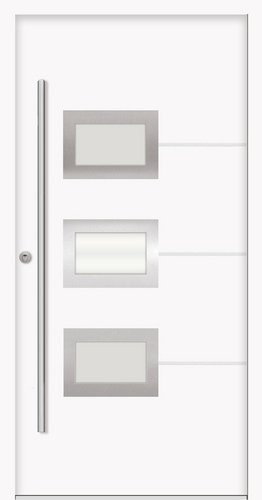 Splendoor Sicherheitshaustür ATHEN Prime RC2 aus Aluminium in Weiß mit Glaseinsatz - Bild 1