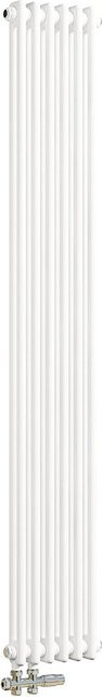 Duschparadies Traditioneller Heizkörper für Warmwasserbetrieb Weiß B: 180 cm, H: 85,8 cm, 2 Säulen - Bild 1