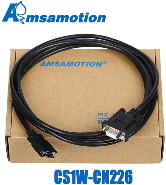 Omron CS1W-CN226 Serielles SPS-Programmierkabel DB9 RS232-Port in Schwarz für CS CJ CQM1H CPM2C Serie - Bild 1