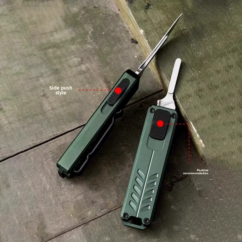 Allzweckmesser-Griffwerkzeuge aus Luftfahrt-Aluminium mit CNC-Verfahren, geeignet für 23 Klingen, Schwarz und Grün - Bild 2