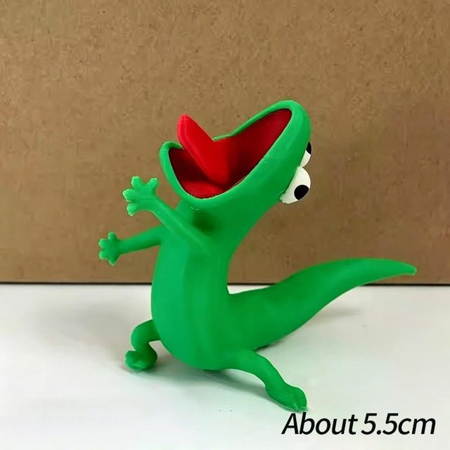 Grüne Echse Tom Figur, Puppe, Grün, Kunststoff - Bild 1