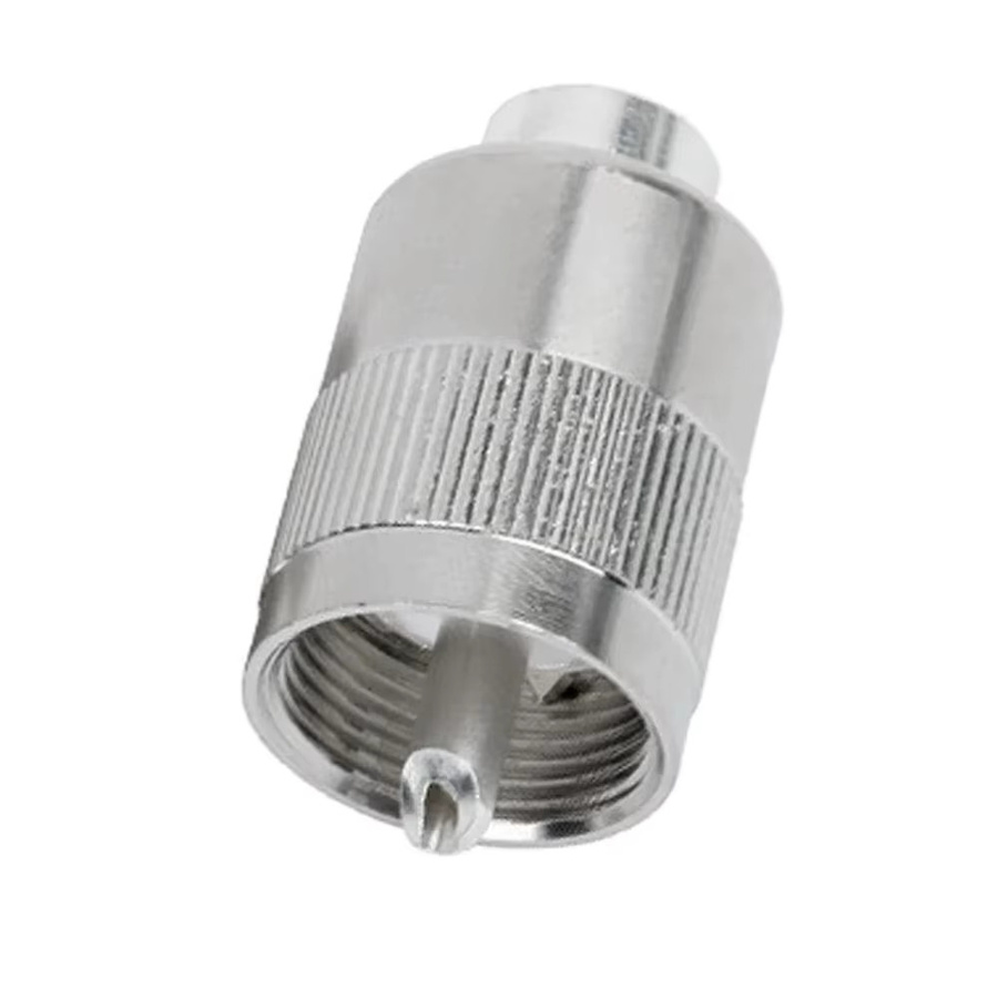 UHF PL259 Stecker in Silber für RG58, RG142, LMR195 und RG400 RF-Kabel - Bild 2