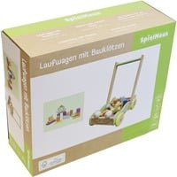 SpielMaus Laufwagen mit Bauklötzen Lauflernhilfe Holz 20-teiliges Set - Bild 1