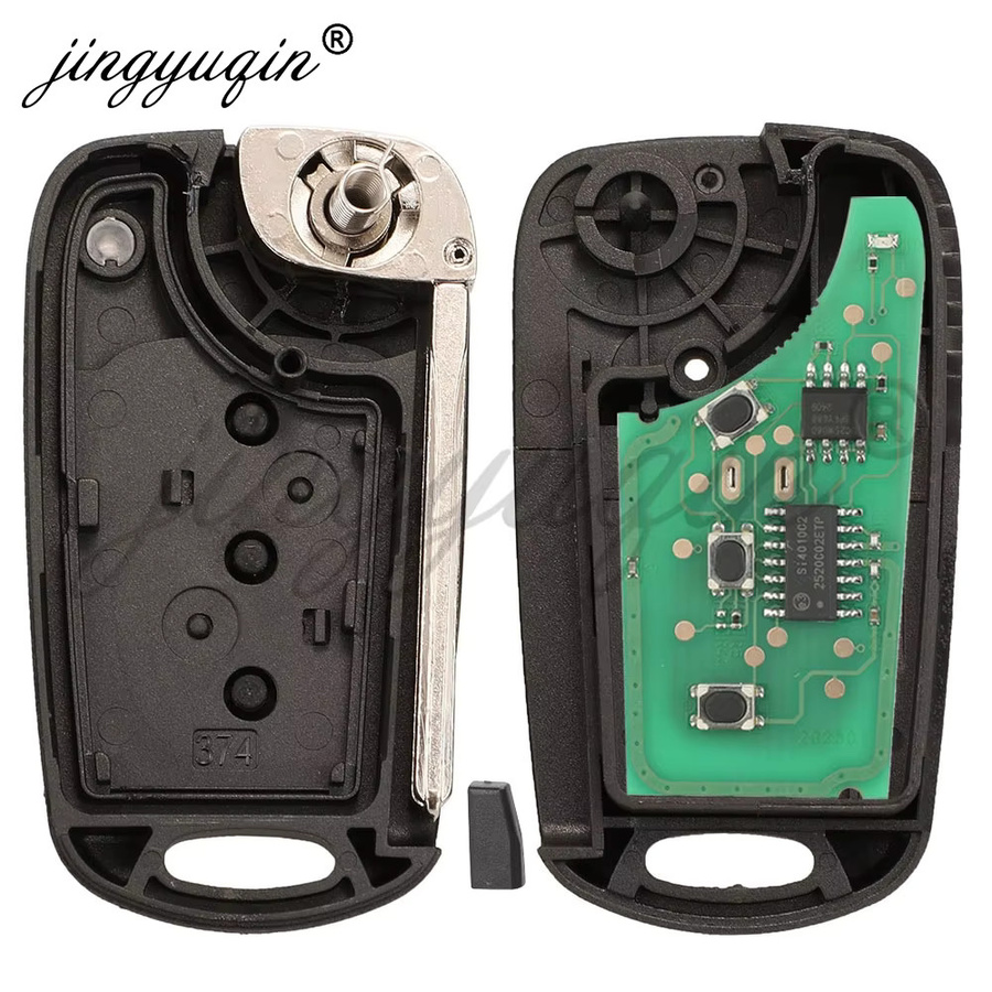 jingyuqin Klappbarer Autoschlüssel für Kia Rio 2012 2013, 315MHz FSK, ID46 Chip, Farbe: Schwarz, P/N 95430-1W020 TQ8-RKE-3F02 5074A-RKE-3F02 - Bild 5