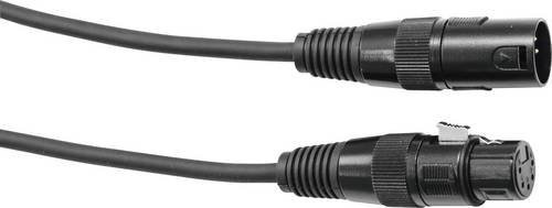 Eurolite DMX Verbindungskabel mit 1x XLR-Stecker 5-polig auf 1x XLR-Stecker 5-polig in Schwarz, Länge: 1 m - Bild 1
