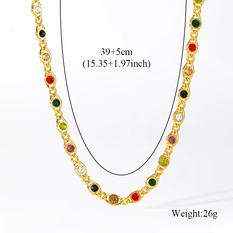 EILIECK Schmuck-Set, Edelstahl, Zirkonia, Gold, Damen - Bild 2