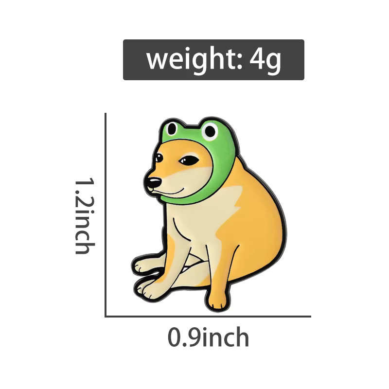 Brosche Doge Meme Emaille Pins, Shiba Inu, Unisex - Bild 2