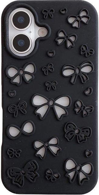 ASONPAI Silikon Handyhülle mit 3D Schleifen-Design für iPhone 13 14 15 16 17 Pro Max Air - Bild 1