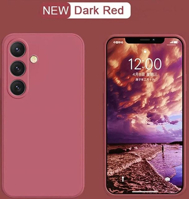 Farbenfrohe Flüssigsilikon Handyhülle für Samsung Galaxy S21 S22 S23 S24 S25 Ultra Plus FE mit weicher Rückseite - Bild 1