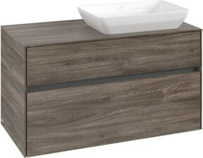 V&B Waschtischunterschrank Collaro in Stone Oak mit Waschbeckenanschluss rechts, B/T/H: 100 x 54,8 x 50 cm - Bild 1