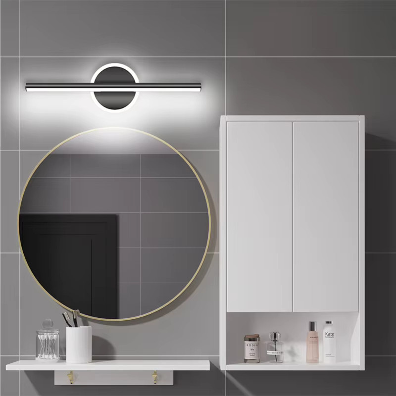 Moderne LED-Wandleuchte von CETANT in Schwarz für Badezimmer und Schminktisch - Bild 2