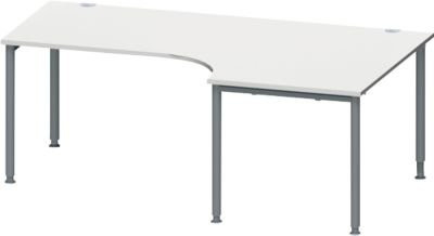 Schäfer Shop Genius Winkelschreibtisch MODENA FLEX 90 Grad mit Ansatz rechts, Breite: 200 cm, lichtgrau/anthrazit - Bild 1