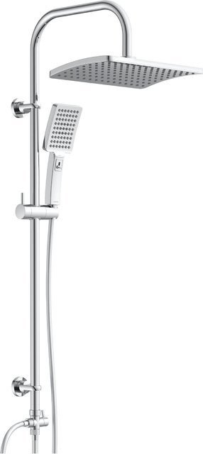 Schütte Duschset Mallorca Regendusche mit Kopfbrause und Handbrause in Chrom, Durchmesser: 32 cm - Bild 1