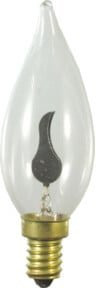 Scharnberger Hasenbein Flackerkerze transparent E14 240V 3W B: 3,5 cm, H: 9,7 cm - Bild 1