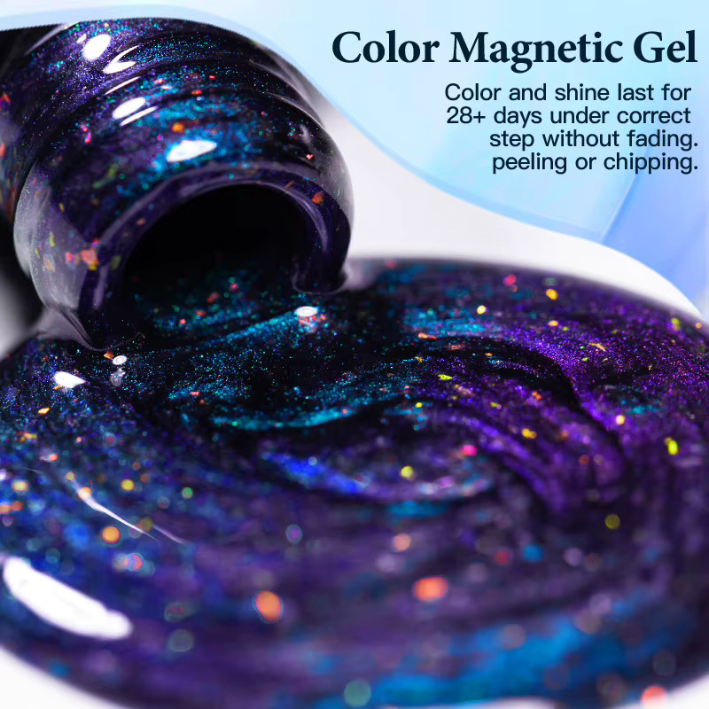 Mtssii Meer Blau Cat Eye Gel Nagellack, 10 ml, Schimmernd - Bild 6
