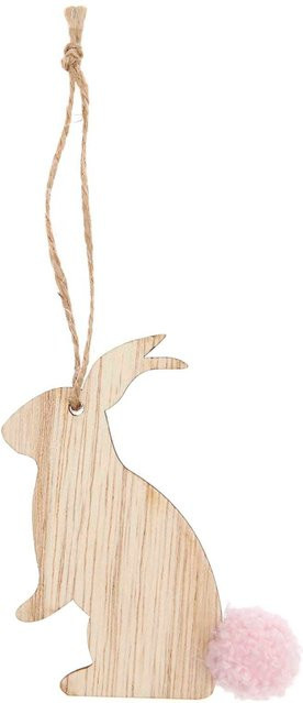 Rico Design Holzanhänger Hase sitzend in Natur für die Osterzeit - Bild 1