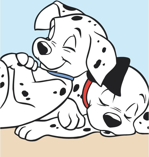 Komar Wandbild 101 Dalmatian Cuddle Paper Poster, Multicolor, Breite: 30 cm, Höhe: 40 cm - Bild 1