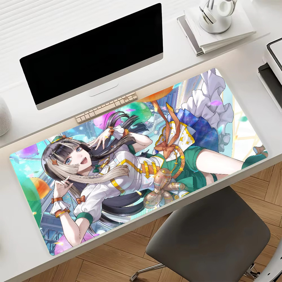 Virtual Idols J-Juufuutei Raden Gaming Mauspad, rutschfeste Schreibtischunterlage für Laptop und Gaming, Multicolour - Bild 2