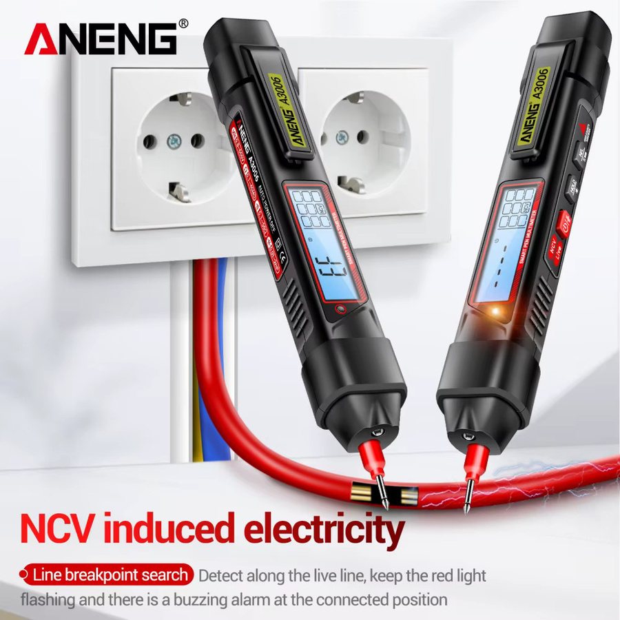 ANENG A3006 Stiftförmiges Digitalmultimeter in Schwarz mit 4000 Anzeigen für AC/DC Spannung, Widerstand, Kapazität und Diodentest - Bild 2