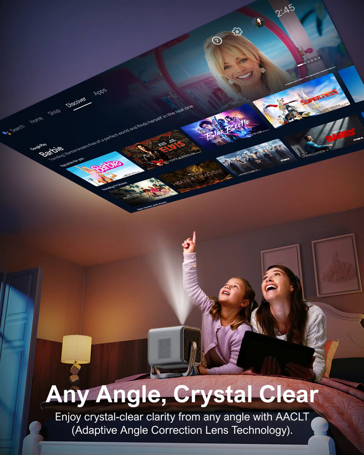 ULTIMEA Full HD 1080P Projektor mit 4K Unterstützung, tragbarer Smart Android 11.0 Heimkino-Projektor mit 90 Grad Gimbal und 5G WiFi - Bild 3
