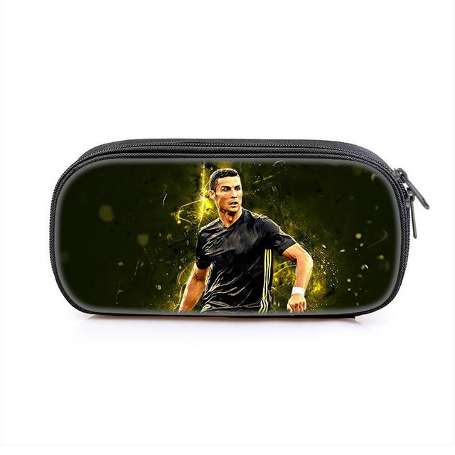 Fancy Style Studio Ronaldo Federmäppchen für Jungen und Mädchen mit Fußballstar-Design in Schwarz - Bild 1