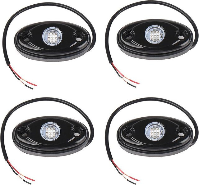 VehicleKit 4-Pod Rock Lights LED Unterbodenbeleuchtung für Jeep Offroad Truck UTV ATV in Grün und Blau - Bild 1
