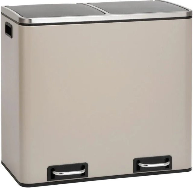 Svita TM2X24 Treteimer mit Trennsystem und Inneneimer, Farbe: Beige, Volumen: 48 Liter - Bild 1