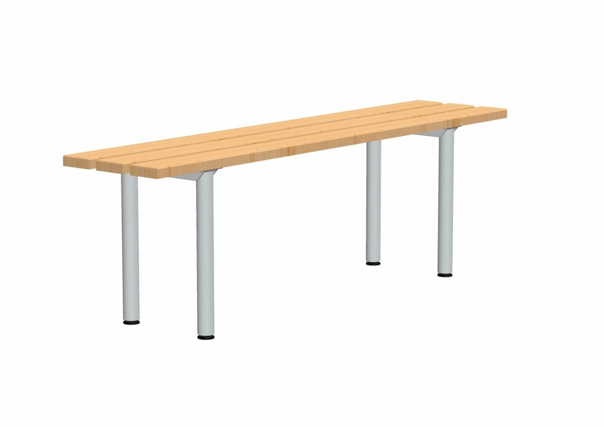 BIGBOXX Freistehende Sitzbank Comfort in Beige aus Holz und Metall für Erwachsene - Bild 1