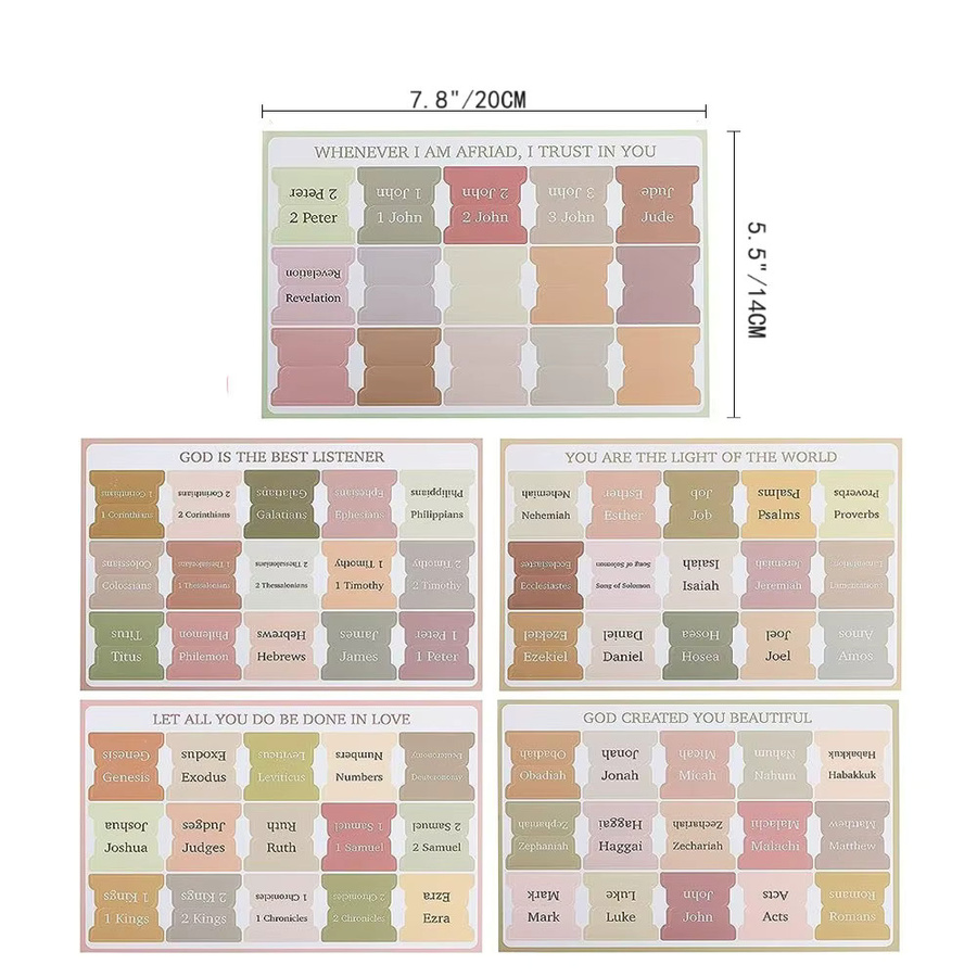 Bibel-Index-Tags in Morandi Colors als Aufkleber, Mehrfarbig - Bild 2