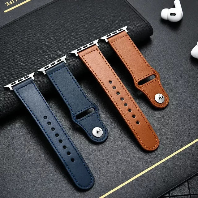 PEO Uhrenarmband Leder, Schwarz, Unisex - Bild 1