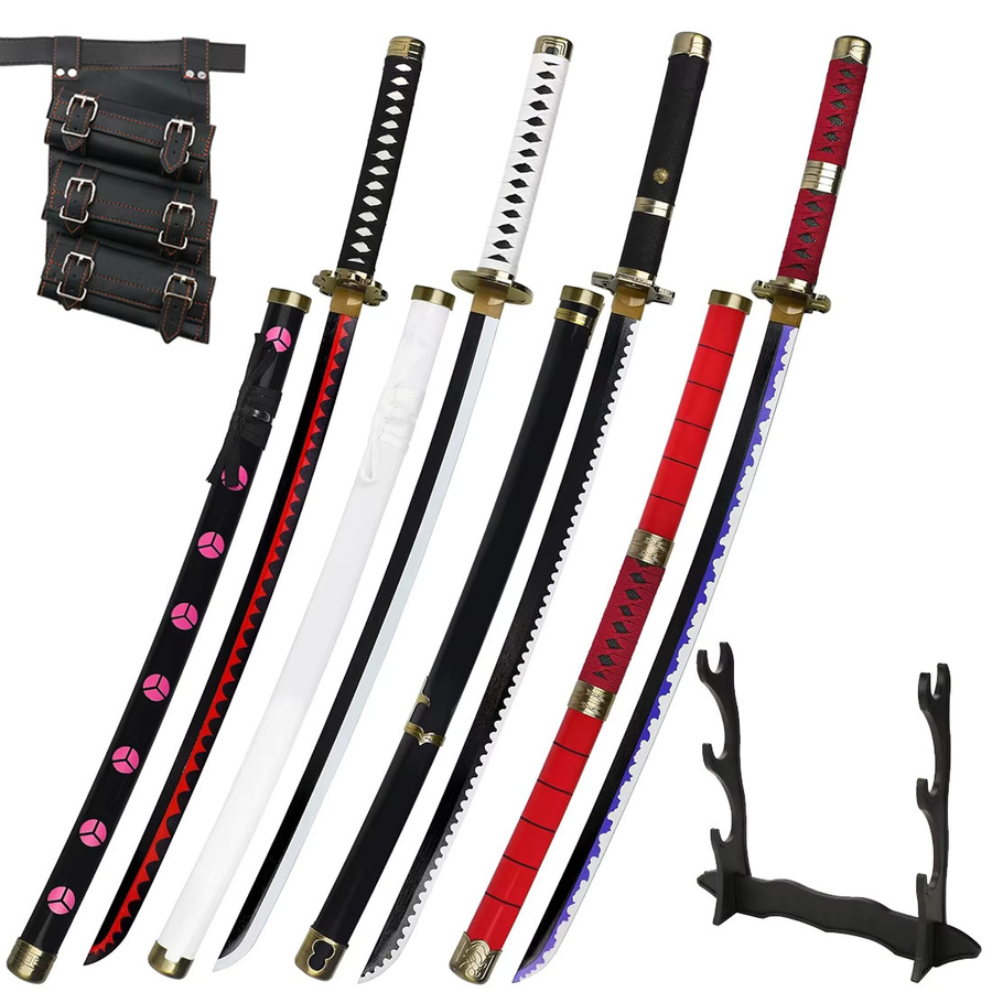 Elervino Anime Katana, Hobby-Sammel-Requisiten und Rollenspiele, 3-teiliges Set, bunt, Kunststoff - Bild 4