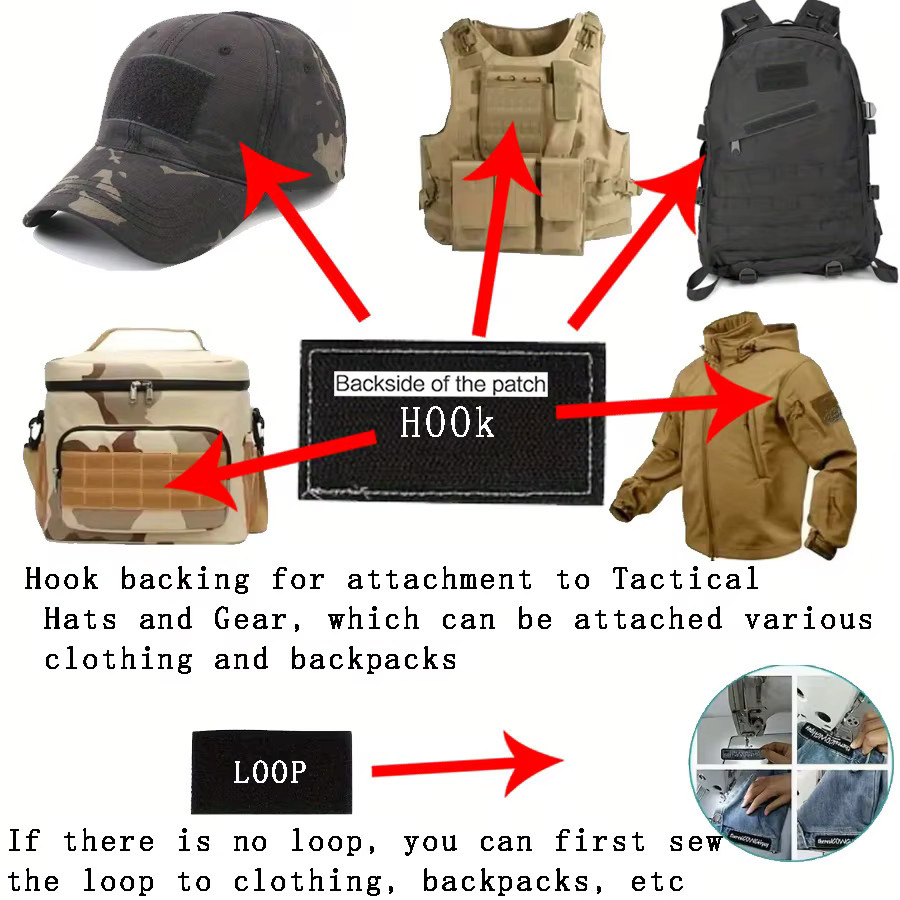 Taktisches Klett-Patch mit lustigem Meme-Motiv als gesticktes Moral-Abzeichen in Schwarz für Outdoor-Ausrüstung und Molle-Rucksäcke - Bild 4