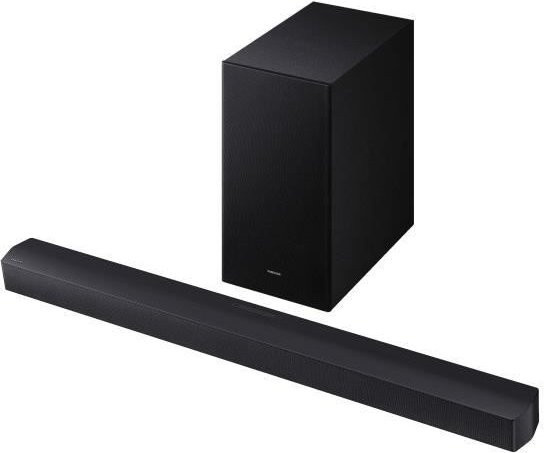 Samsung Soundbar HW-B460F Serie in Schwarz mit 2.1ch, 300W Leistung und kabellosem Subwoofer sowie Adaptive Sound Lite und optischem Anschluss - Bild 1