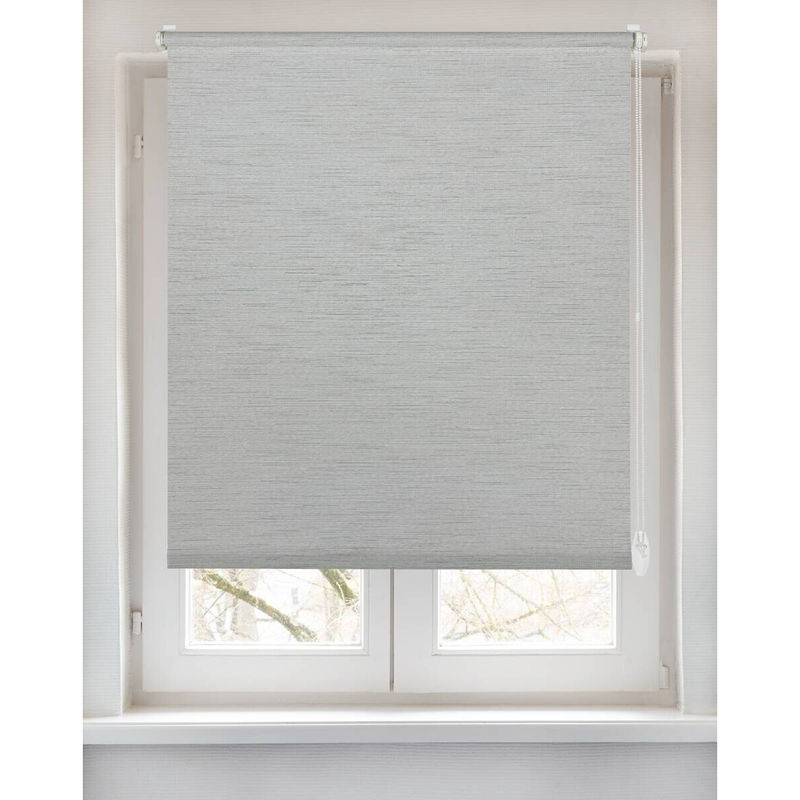 Boviva Klebe- und Klemmrollo Lino Silbergrau B: 80 cm, L: 210 cm - Bild 3