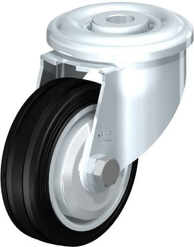 Blickle Lenkrolle LER-VE 80R-FA in Schwarz und Silber mit 80 mm Rad-Durchmesser und 50 kg Tragfähigkeit - Bild 1