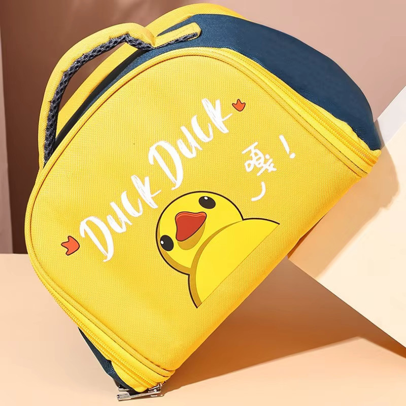 KAIGUANG Enten-Lunchtasche aus Segeltuch in Gelb, thermoisolierte und wasserdichte Lunchbox mit Reißverschluss - Bild 3