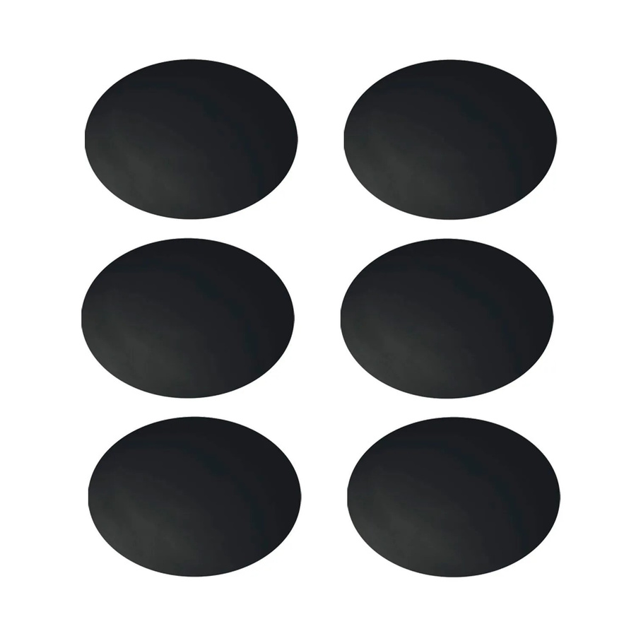 vasalat Set Wand-Türstopper selbstklebend, Schwarz, 6 Stück, Durchmesser: 60 mm, Höhe: 15 mm - Bild 2