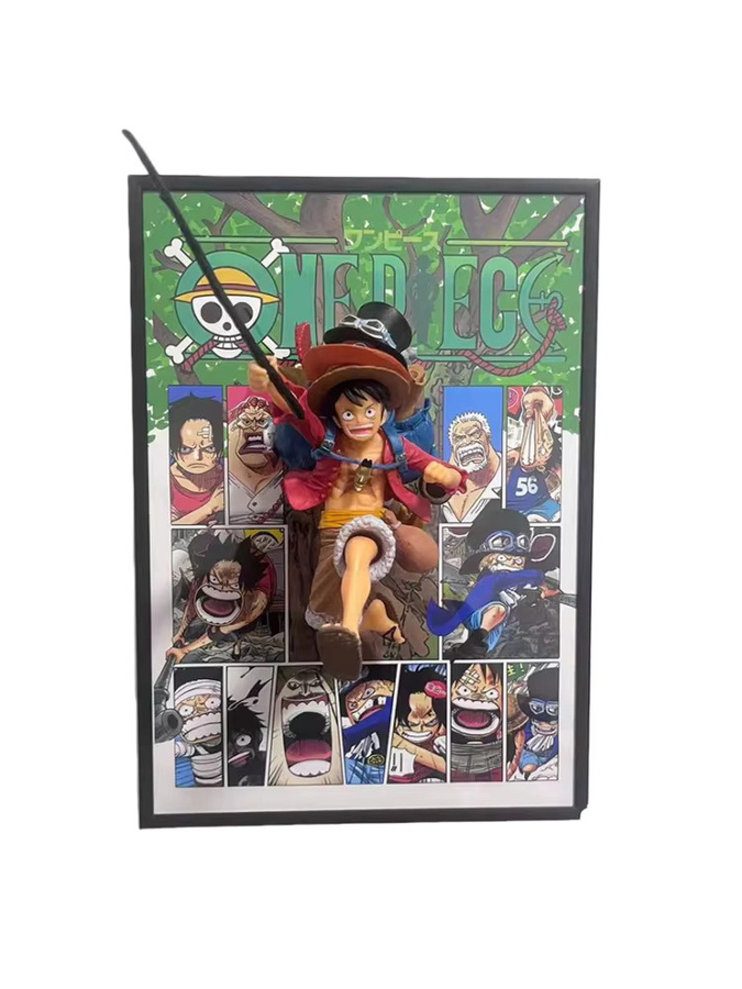 One Piece Monkey D Ruffy Portgas D Ace Sabo, Dreidimensionale Malerei, Bunt, Kunststoff - Bild 6